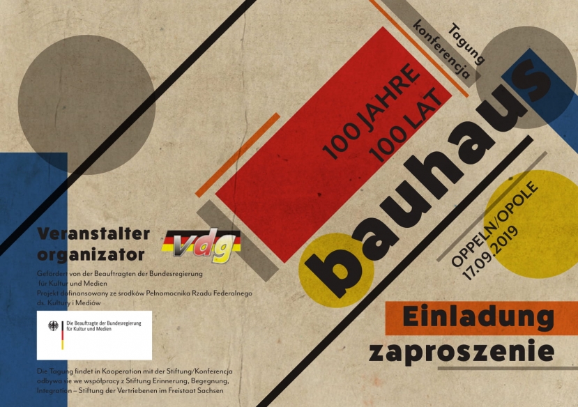 Einladung zur Tagung &quot;100 Jahre Bauhaus&quot;