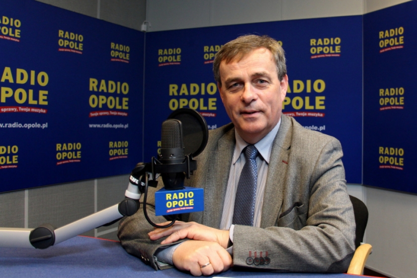 Bernard Gaida bei Radio Opole / Bernard Gaida w Radiu Opole. Foto: Barbara Więcek