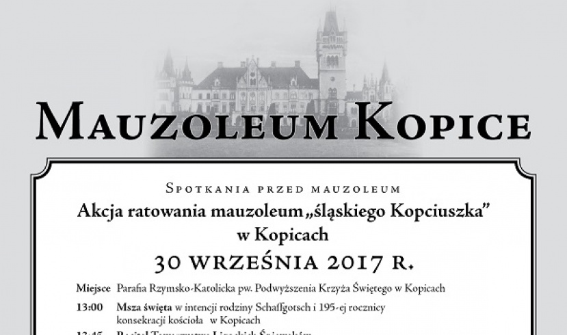 Schon am Samstag startet die Rettungsaktion des Mausoleums des „Schlesischen Aschenputtels”