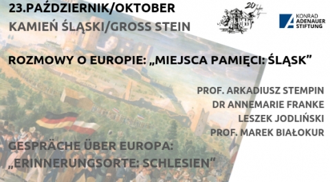 Debata &bdquo;Miejsca pamięci: Śląsk&rdquo; w ramach cyklu &bdquo;Rozmowy o Europie&rdquo;