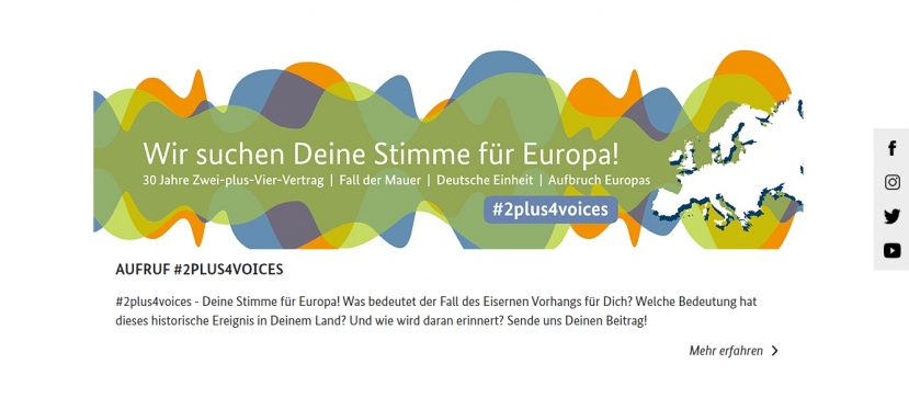 #2plus4voices – Aufruf der Kommission „30 Jahre Friedliche Revolution und Deutsche Einheit“