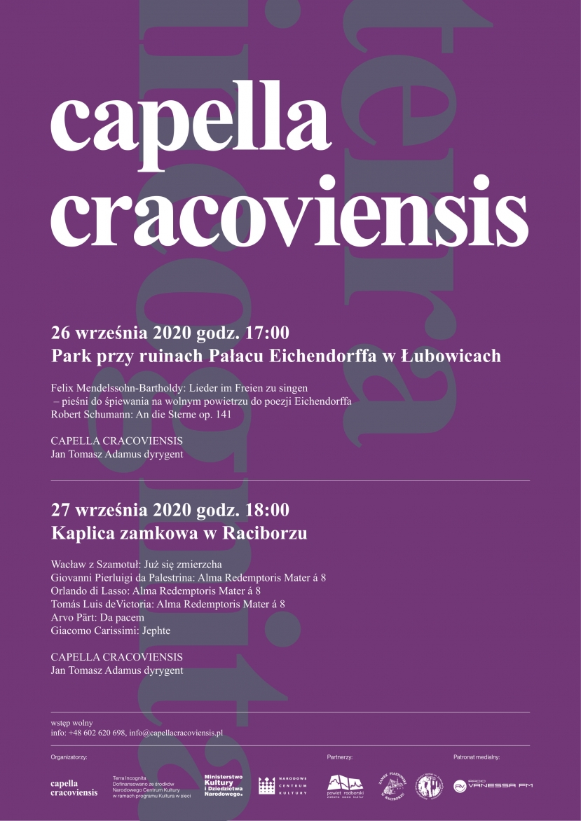 Koncert chóru kameralnego Capella Cracoviensis z Krakowa