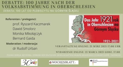 Debata: 100 lat od plebiscytu na Górnym Śląsku